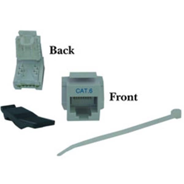 Cable Wholesale CableWholesale 327-120WH Cat6 Keystone Jack White Toolless RJ45 Female 327-120WH - main